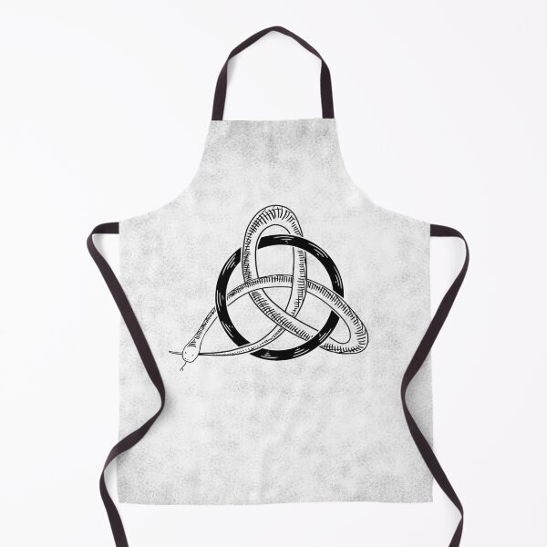 Item preview, White Snake Triquetra / Witches Knot / Witch Symbol / Drawing for Spiritual Women designed and sold by impressionofmel.
