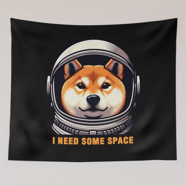 Item preview, I Need Some Space meme Shiba Inu Dog Astronaut designed and sold by plushism.