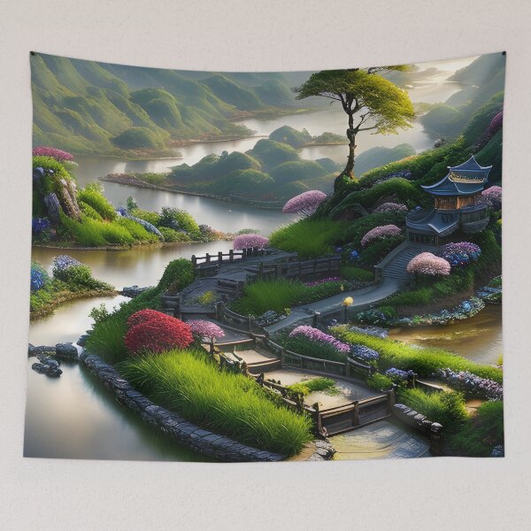 Item preview, Mystic Tapestry: A Harmony of Chinese Landscapes and Imagined Realms designed and sold by joejiing.