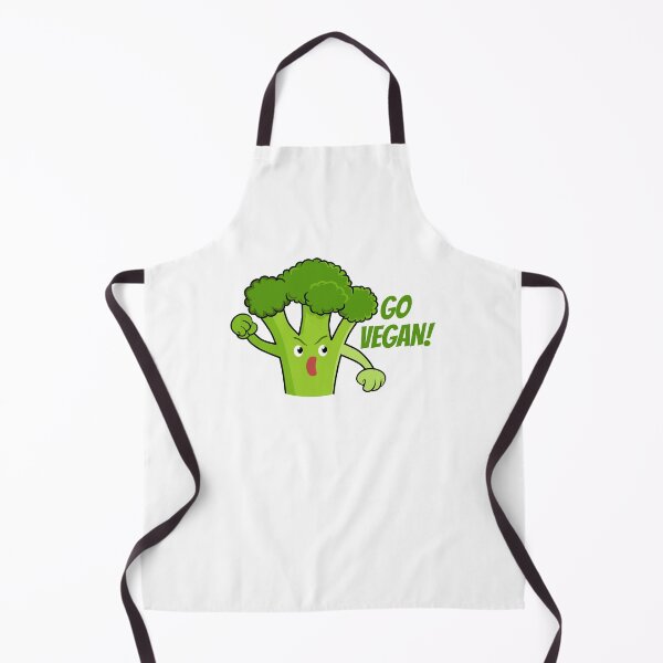 Item preview, Funny broccoli illustration with Go vegan text - Plant Based Lifestyle design designed and sold by GraphicDream.