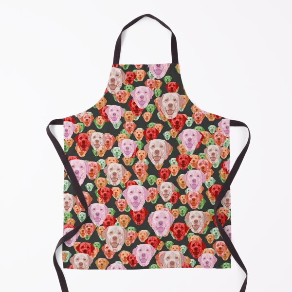 Item preview, Smiling Labrador Retriever Faces Floral-like Pink Multicolored Pattern designed and sold by DuFauna.