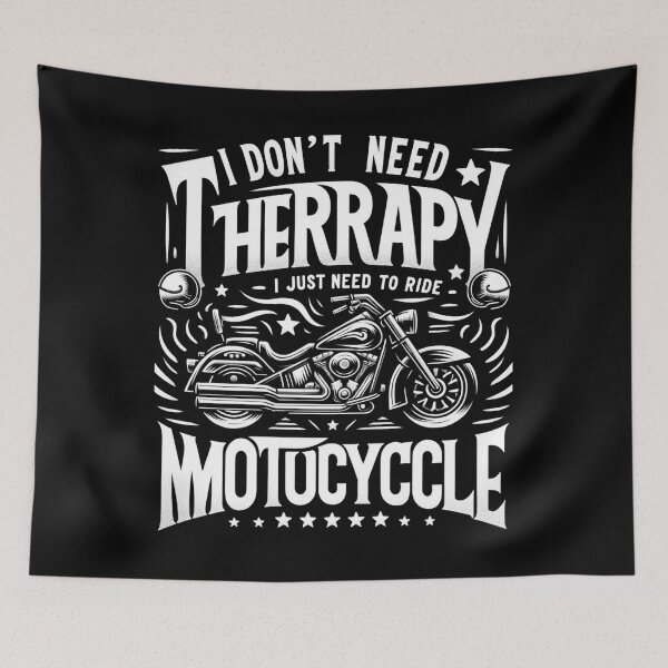 Item preview, Ride as Therapy Motorcycle Freedom Funny Gifts designed and sold by DiySystem.