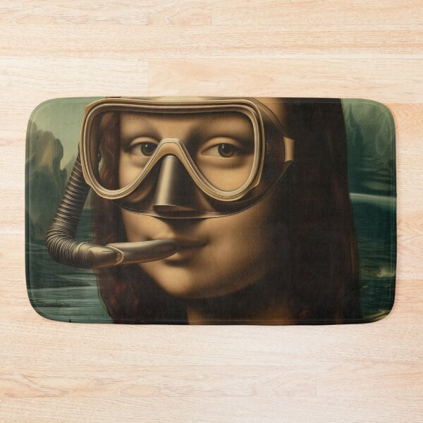 Item preview, Funny Mona Lisa, Bored Mona Lisa, Snorkeling Mona Lisa designed and sold by PrintShangri-La.