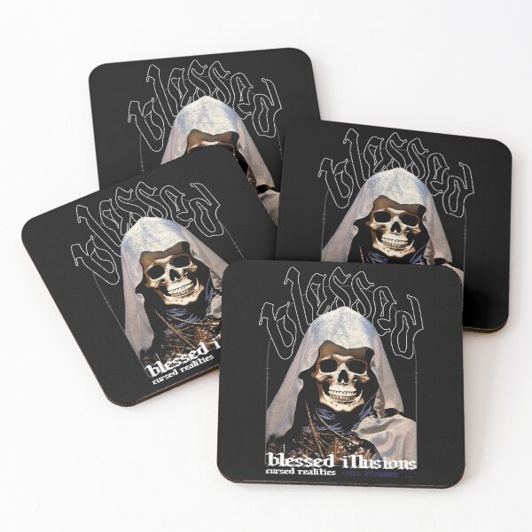 Item preview, Vintage Blessed Skull | Vintage | Dark Fantasy | Quote | Blue designed and sold by AngryBlackDog.
