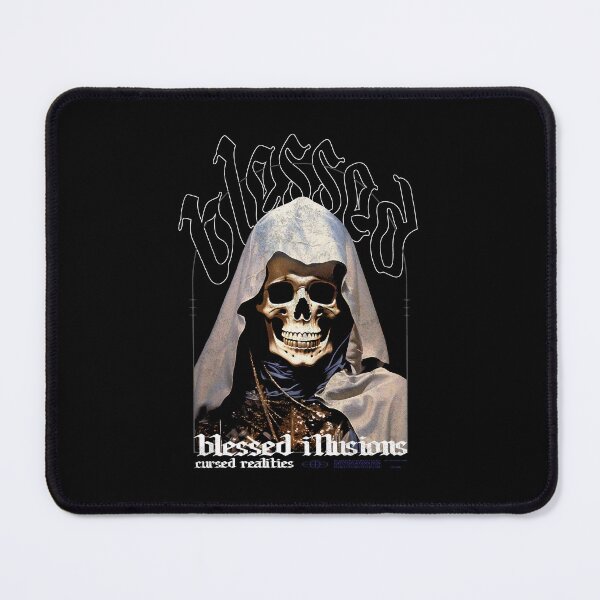 Item preview, Vintage Blessed Skull | Vintage | Dark Fantasy | Quote | Blue designed and sold by AngryBlackDog.