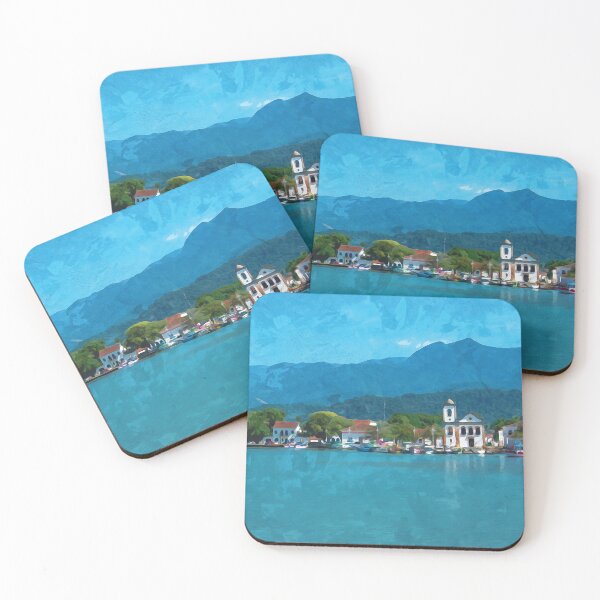 Item preview, Port of the colonial city of Paraty in Brazil in watercolor designed and sold by Intermundium.