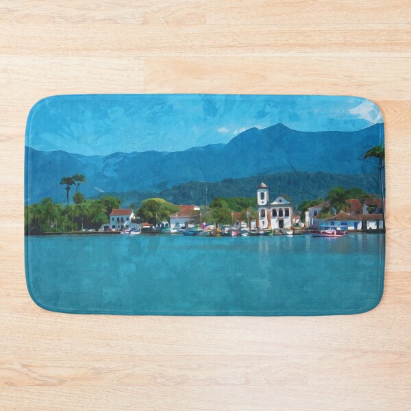 Item preview, Port of the colonial city of Paraty in Brazil in watercolor designed and sold by Intermundium.