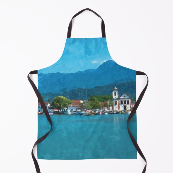 Item preview, Port of the colonial city of Paraty in Brazil in watercolor designed and sold by Intermundium.