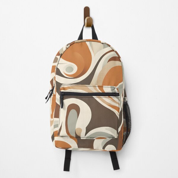 Item preview,  Mid Century Modern Liquid Swirl,  Burnt Sienna, Dark Brown designed and sold by Prints and Lifestyle.