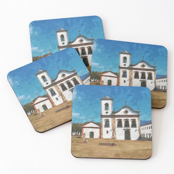 Item preview, Church of the World Heritage Site Paraty in Brazil in watercolor designed and sold by Intermundium.