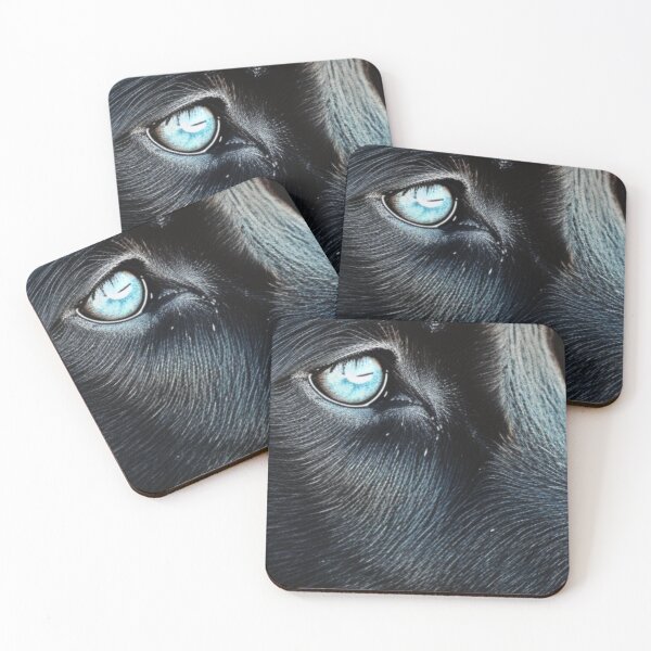 Item preview, BLACK SHEPHERD DOG WITH BLUE EYES BLACK BACKGROUND  designed and sold by JOTAMIKE.