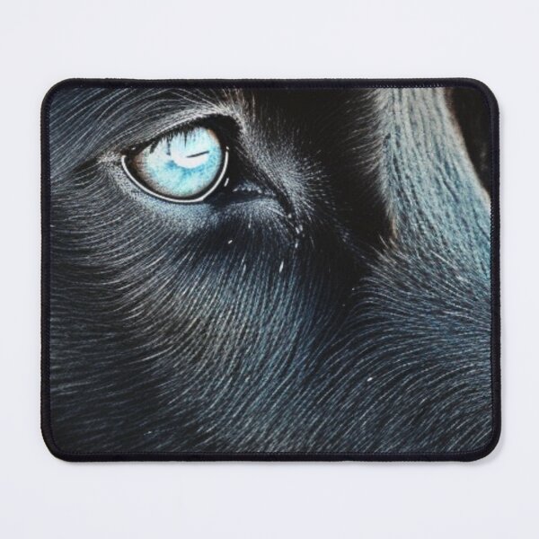 Item preview, BLACK SHEPHERD DOG WITH BLUE EYES BLACK BACKGROUND  designed and sold by JOTAMIKE.