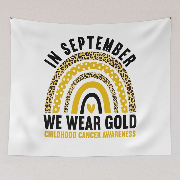 Item preview, In September We Wear Gold Childhood Cancer Awareness Rainbow designed and sold by MobyStickers.