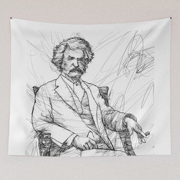 Item preview, MARK TWAIN - ink portrait .5 designed and sold by lautir.