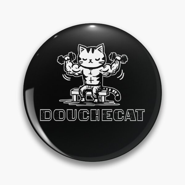 Item preview, DOUCHE CAT | barbell cat | bodybuilding cat | powerlifting steroid Cat | gymbro designed and sold by themichetti.