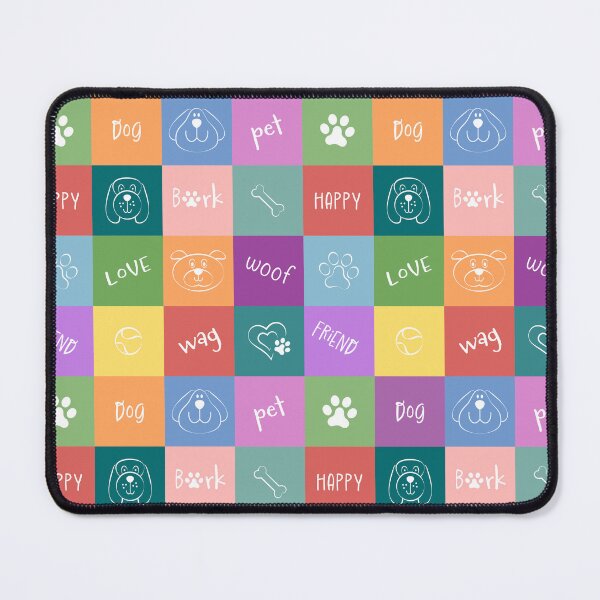 Item preview, Colorful squares with cute dogs  designed and sold by colorleafz.