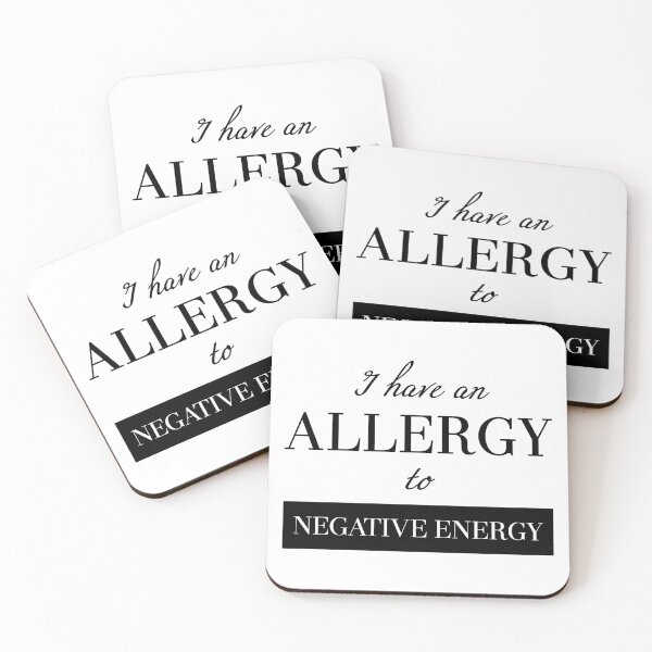Item preview, I Have An Allergy to Negative Energy Positivity Optimist Quote designed and sold by BelloniArtShop.