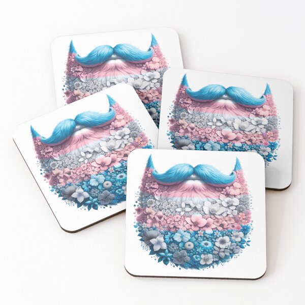 Item preview, Floral Beard: Trans Pride in Bloom designed and sold by PrideDownUnder.