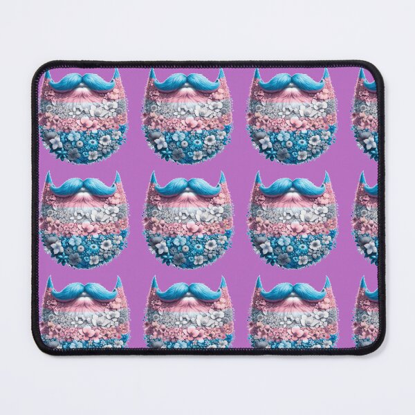 Item preview, Floral Beard: Trans Pride in Bloom designed and sold by PrideDownUnder.
