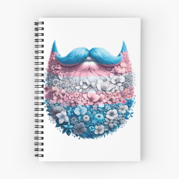 Item preview, Floral Beard: Trans Pride in Bloom designed and sold by PrideDownUnder.