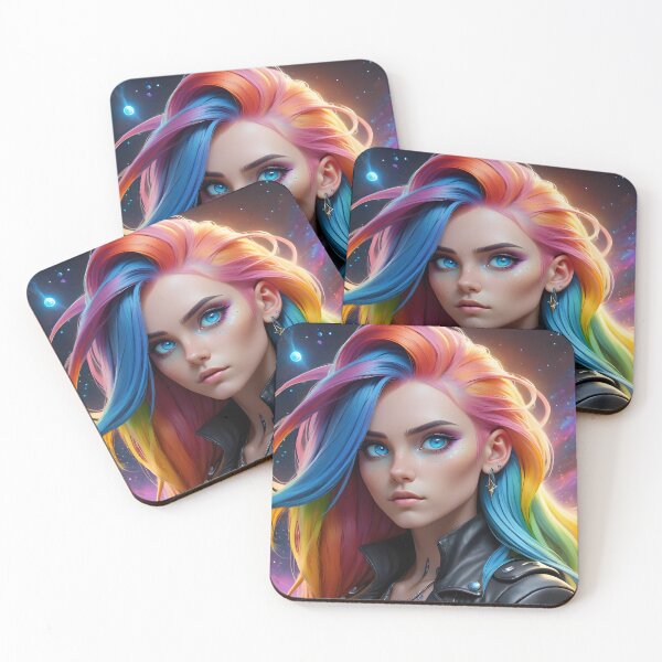 Item preview, Mystical Space Biker Girl fantasy art  designed and sold by PineappleBlend.