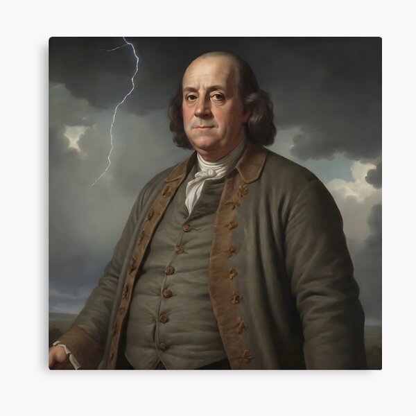 "Portrait of Benjamin Franklin" Canvas Print for Sale by Jim LaFleur