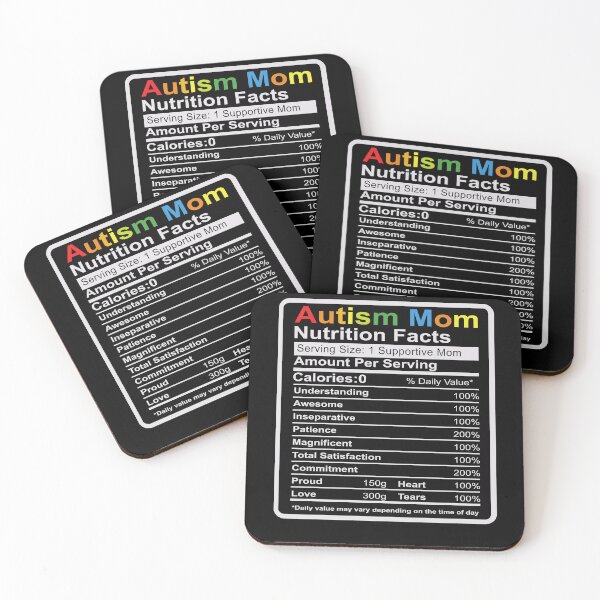 Item preview, Autism Mom Nutrition Facts, ABA Therapist, Autism Awareness, ADHD, Special Education Teacher, Neurodiversity Inclusion, Social Work SLP OT Autism designed and sold by behindthefacts.