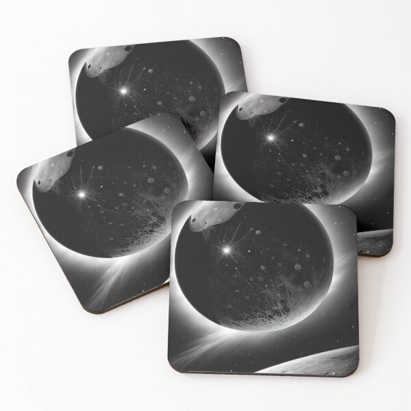 Item preview, Dark planet and moon solar system galaxy star designed and sold by Frostquest.