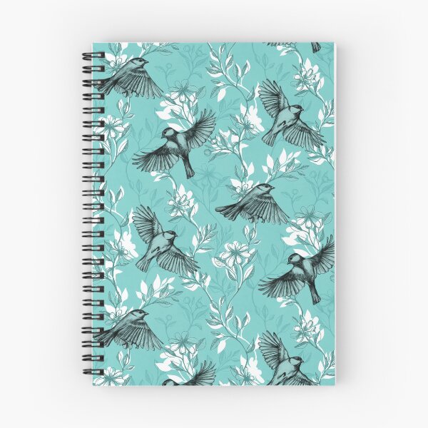 Item preview, Flowers and Flight in Monochrome Teal designed and sold by micklyn.