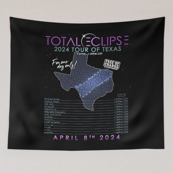 Item preview, Total Solar Eclipse 2024 Tour of Texas designed and sold by Nerd Shizzle.
