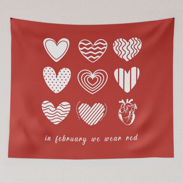 Item preview, In February We Go Red Heart Disease Awareness designed and sold by Blok45.