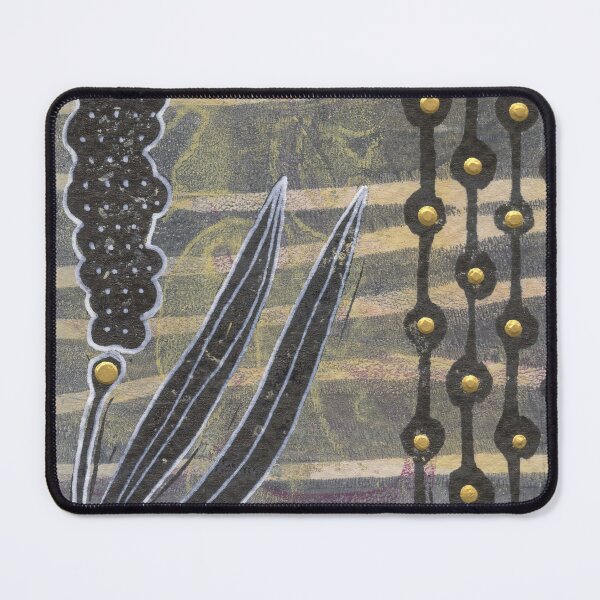 Item preview, Flower Bud Art Card Hand Stamped Grey Neutral Black and White designed and sold by Sheree Burlington.