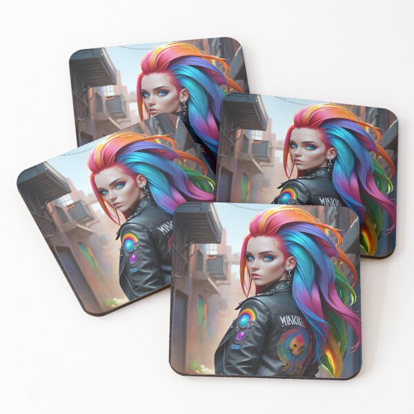 Item preview, "Heart Breaker" Mystical Leather clad Biker Girl, fantasy art  designed and sold by PineappleBlend.
