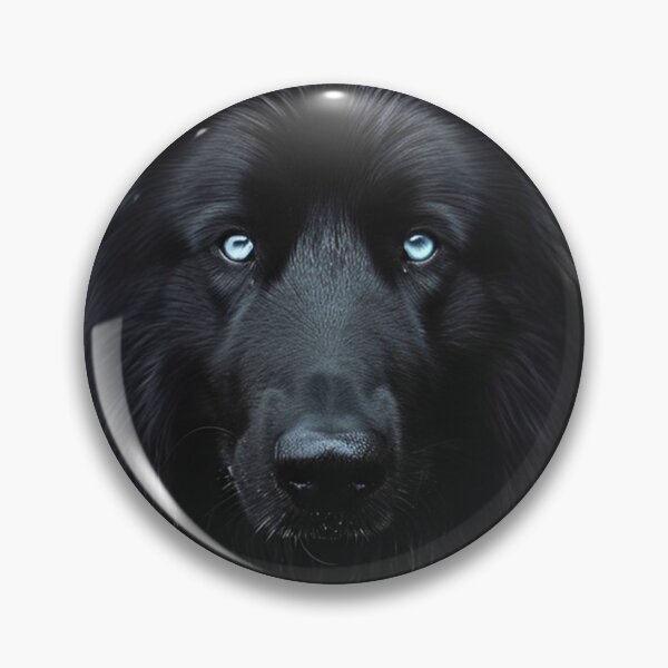 Item preview, BLACK_SHEPHERD_DOG_WITH_BLUE_EYES_BLACK_BACKGROUND_ designed and sold by JOTAMIKE.