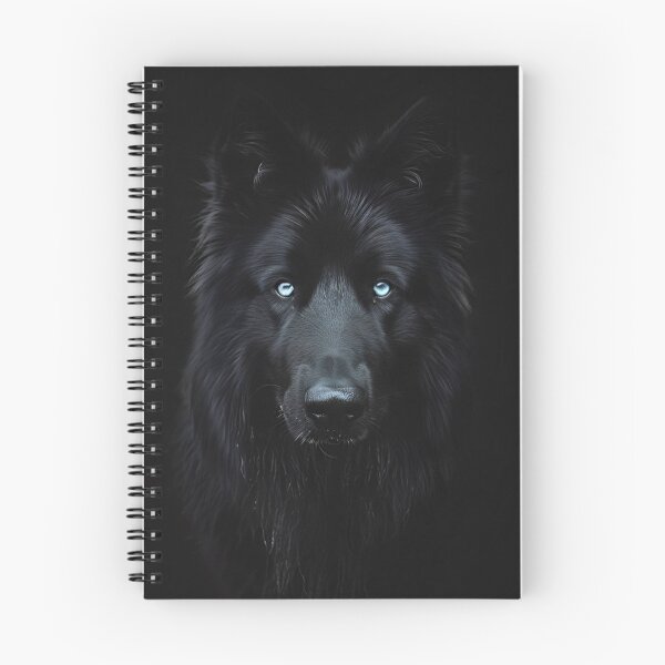 Item preview, BLACK_SHEPHERD_DOG_WITH_BLUE_EYES_BLACK_BACKGROUND_ designed and sold by JOTAMIKE.