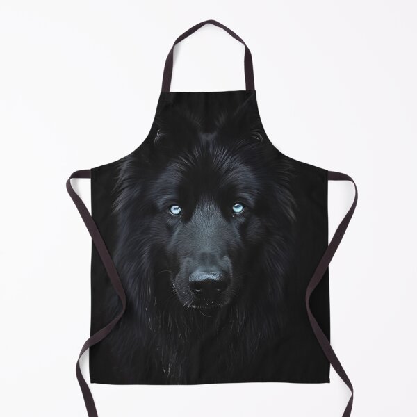 Item preview, BLACK_SHEPHERD_DOG_WITH_BLUE_EYES_BLACK_BACKGROUND_ designed and sold by JOTAMIKE.