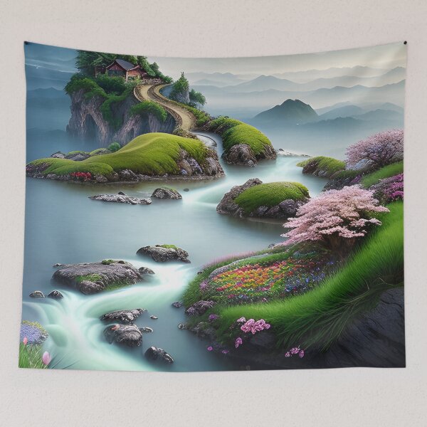 Item preview, Mystic Tapestry: A Harmony of Chinese Landscapes and Imagined Realms designed and sold by joejiing.
