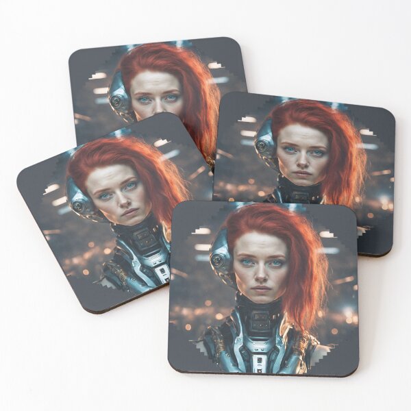 Item preview, Starlit Commander: Redhead Pilot in Galactic Armor designed and sold by InnerGrow.
