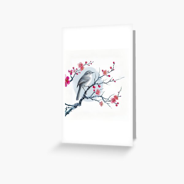 Item preview, Nightingale and plum blossom designed and sold by AnthonyThomas.