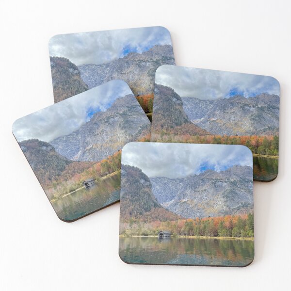 Item preview, Boathouse on Lake Königssee in autumn designed and sold by Intermundium.