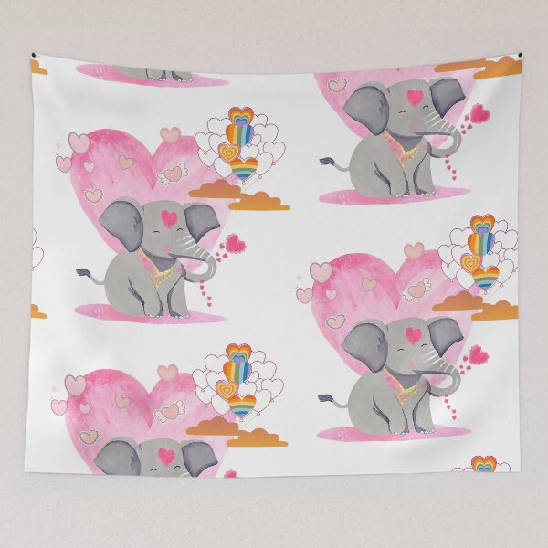 Item preview, Happy elephants spread love designed and sold by K-Kwan.