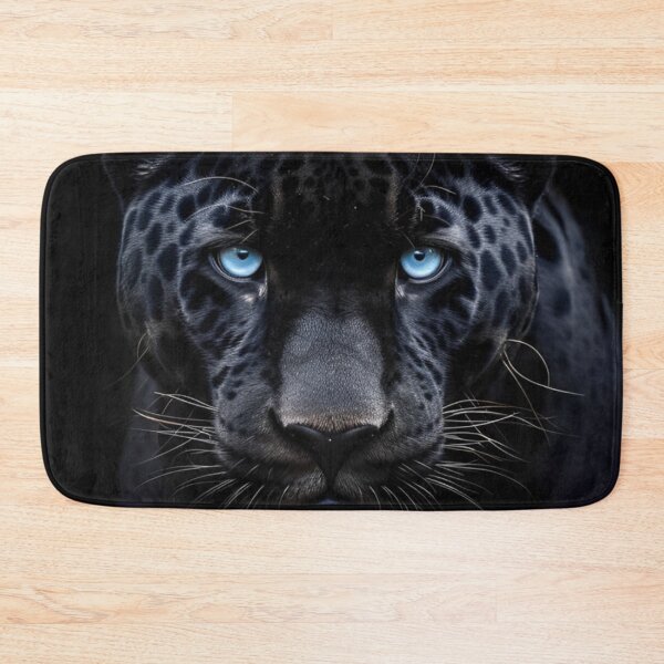 Item preview, BLACK JAGUAR WITH BLUE EYES BLACK BACKGROUND designed and sold by JOTAMIKE.