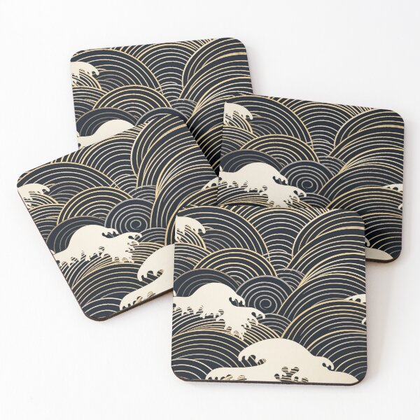 Item preview, Japanese style pattern big wave inspired designed and sold by Sleek Sketch Studio.