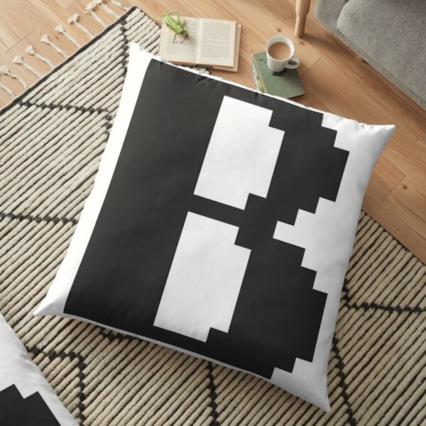 pixel art, B, pronounced, biː,  BEE, capital, second, letter,  ISO Floor Pillow