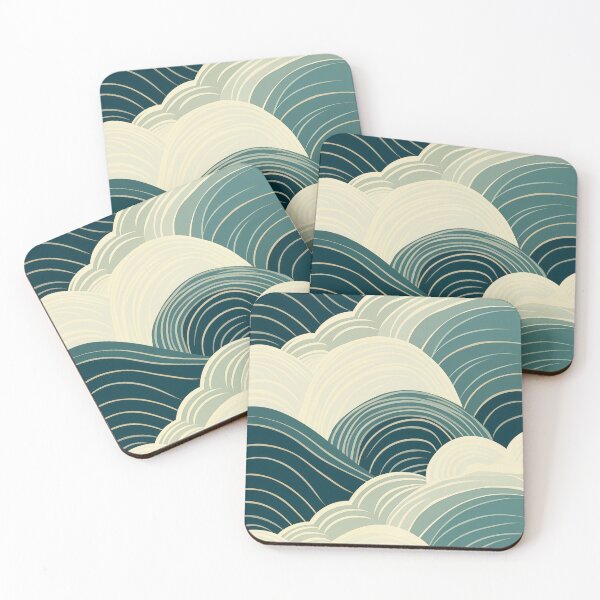 Item preview, Japanese style pattern big wave inspired designed and sold by Sleek Sketch Studio.