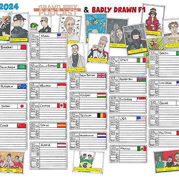 Artwork thumbnail, 2024 Racing Wall Chart by BadlyDrawnF1