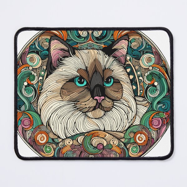 Item preview, Cat in ornamental colours designed and sold by jardraz.
