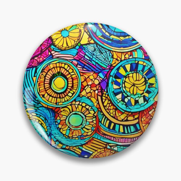 Artikelvorschau, Lebendiges Muster: Ein Kaleidoskop farbenfrohen Designs entworfen und verkauft von Health And Fitness Posts e-Store.