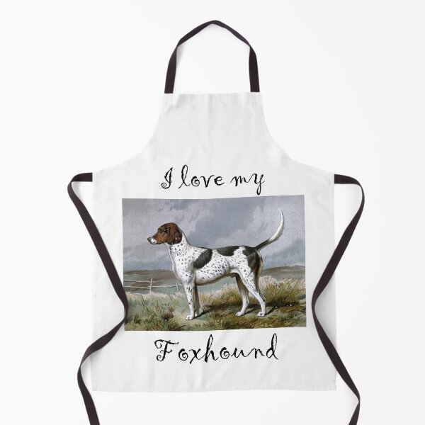 Item preview, I love my Foxhound Watercolor from Vero Shaw (1881) Illustrated Book of the Dog - black text designed and sold by ElegantTeaTime.
