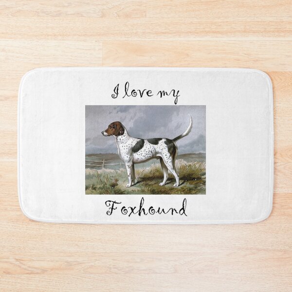 Item preview, I love my Foxhound Watercolor from Vero Shaw (1881) Illustrated Book of the Dog - black text designed and sold by ElegantTeaTime.